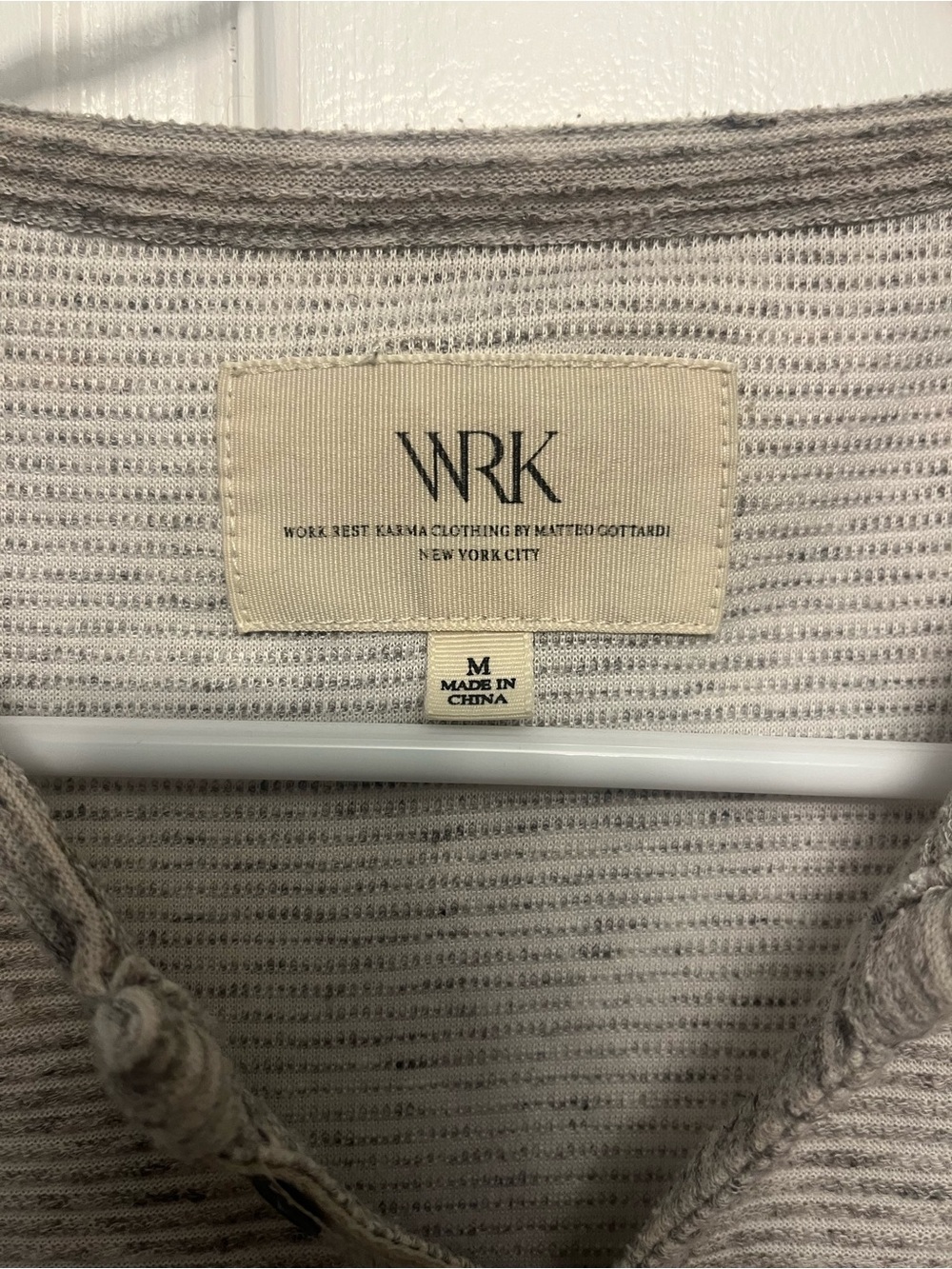 Men’s Grey Textured Knit Shirt